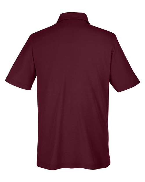 Men's Fusion ChromaSoft™ Pique Polo - Burgundy Back