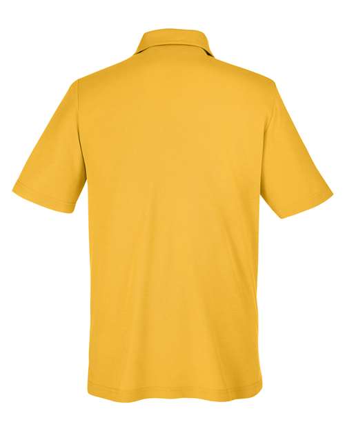 Men's Fusion ChromaSoft™ Pique Polo - Campus Gold Back