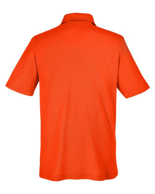Men's Fusion ChromaSoft™ Pique Polo - Campus Orange Back