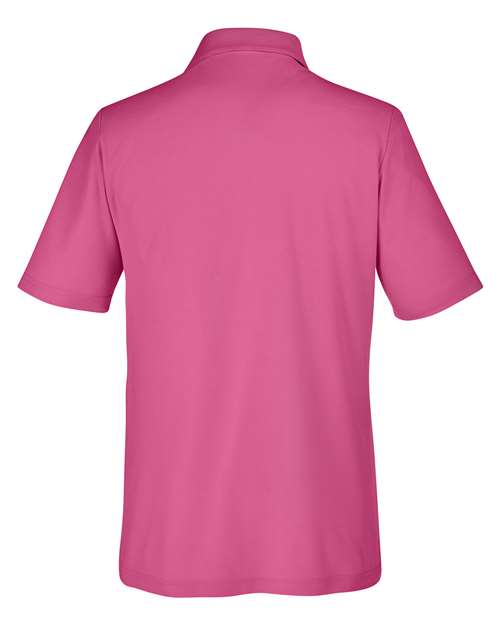 Men's Fusion ChromaSoft™ Pique Polo - Charity Pink Back