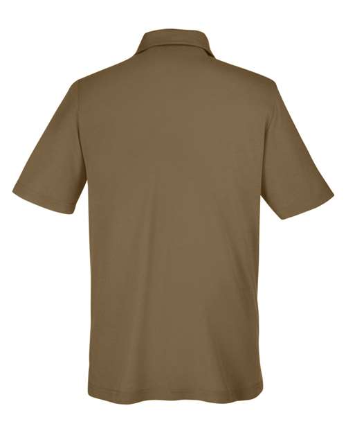 Men's Fusion ChromaSoft™ Pique Polo - Coyote Brown Back