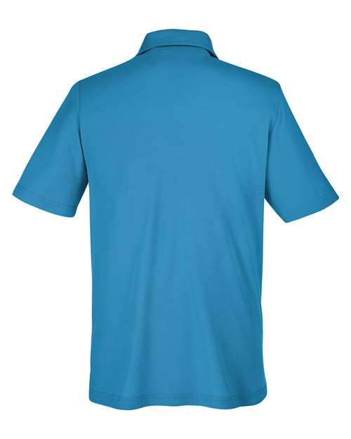 Men's Fusion ChromaSoft™ Pique Polo - Electric Blue Back