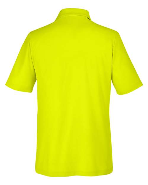 Men's Fusion ChromaSoft™ Pique Polo - Safety Yellow Back