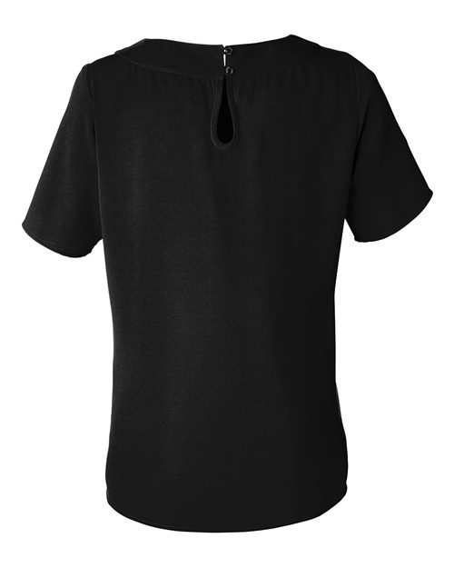 Women's Perfect Fit™ Boat Neck Blouse - Black Back