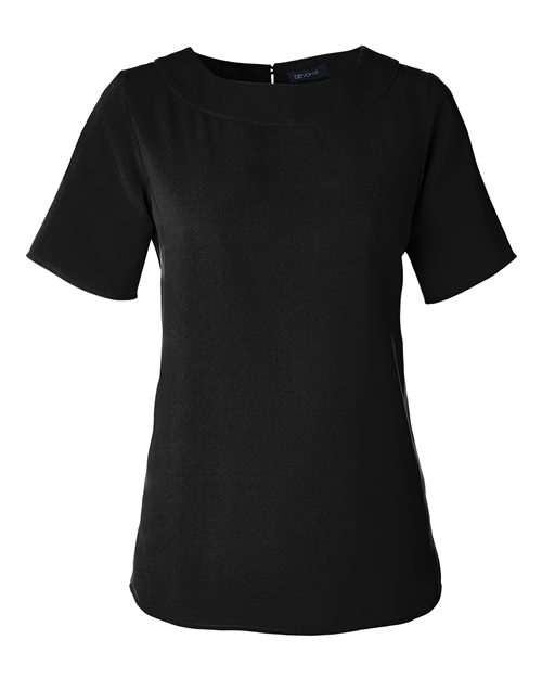 Women's Perfect Fit™ Boat Neck Blouse - Black Front