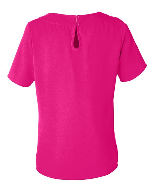 Women's Perfect Fit™ Boat Neck Blouse - Crown Raspberry Back