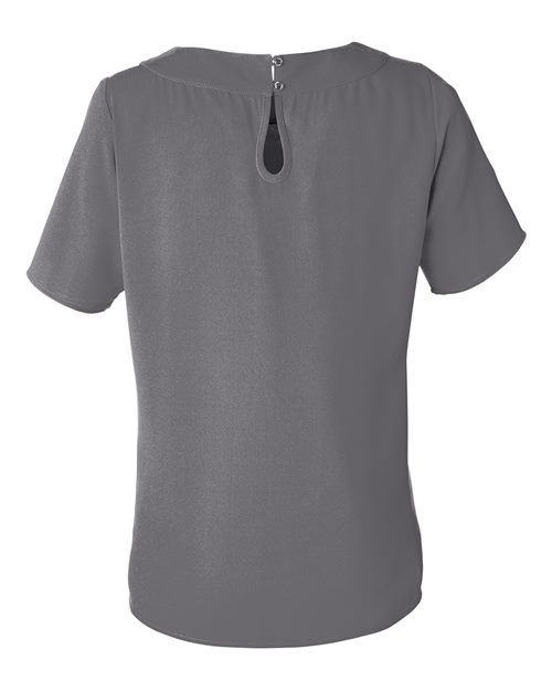 Women's Perfect Fit™ Boat Neck Blouse - Graphite Back