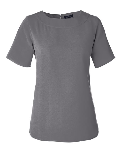 Women's Perfect Fit™ Boat Neck Blouse - Graphite Front