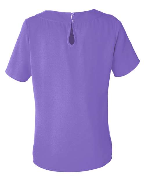 Women's Perfect Fit™ Boat Neck Blouse - Grape Back