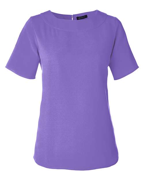 Women's Perfect Fit™ Boat Neck Blouse - Grape Front