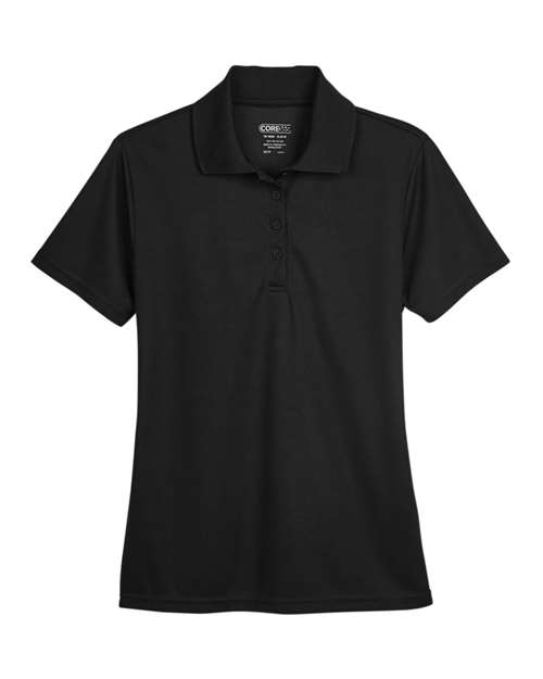 Women's Origin Performance Piqué Polo - Black Front