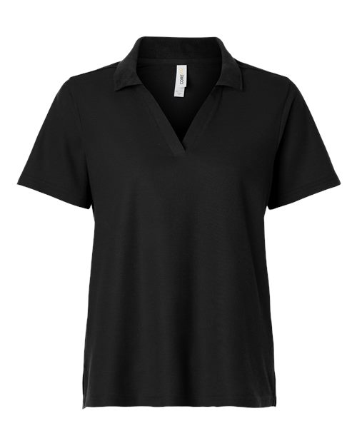 Women's Resolve CVC Performance Pique Polo - Black Front