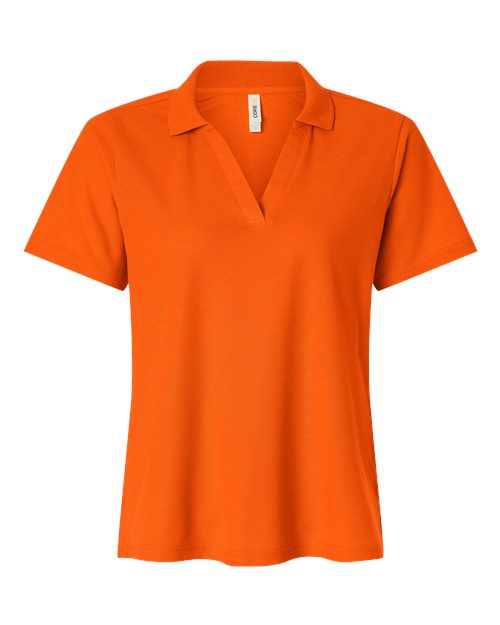 Women's Resolve CVC Performance Pique Polo - Campus Orange Front