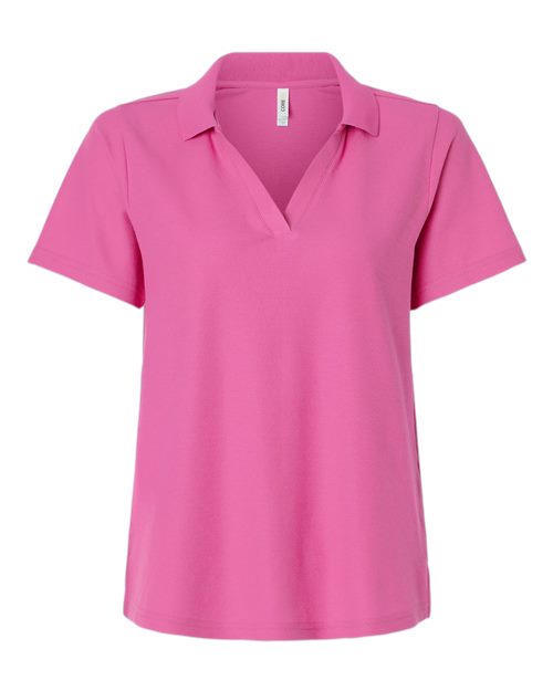 Women's Resolve CVC Performance Pique Polo - Charity Pink Front