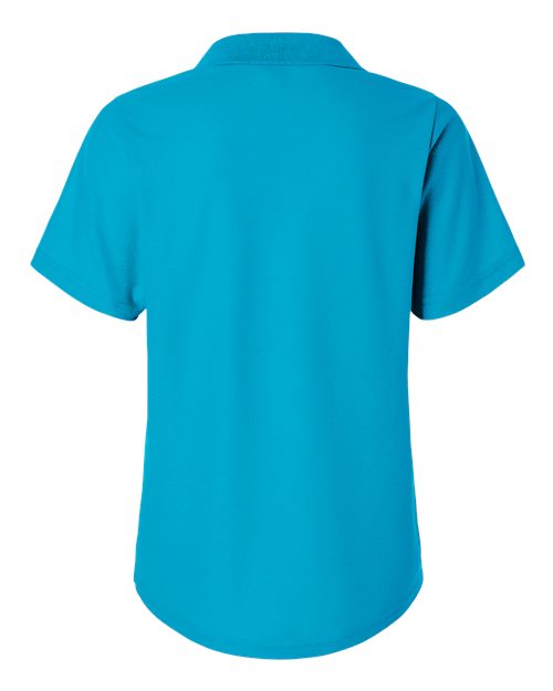 Women's Resolve CVC Performance Pique Polo - Electric Blue Back