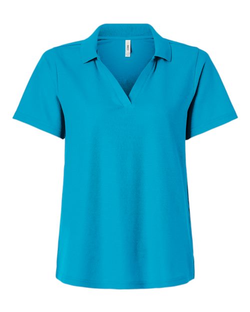 Women's Resolve CVC Performance Pique Polo - Electric Blue Front