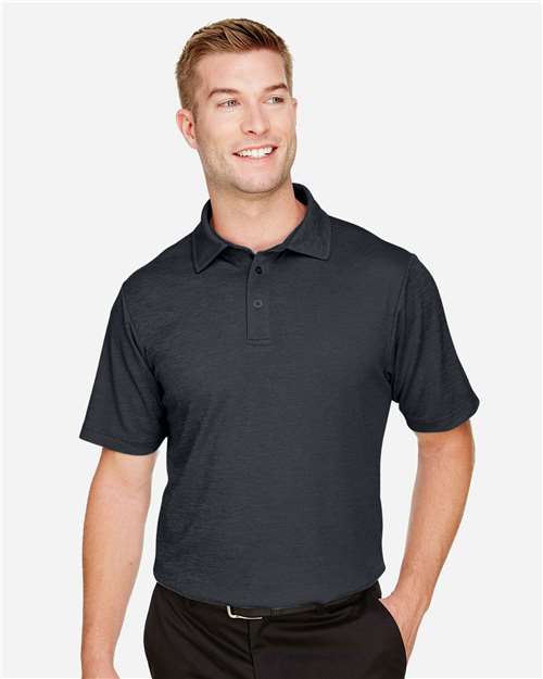 Devon & Jones Men's CrownLux Performance® Address Mélange Polo - Model Front