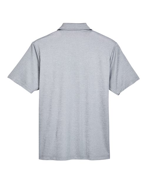 Men's CrownLux Performance® Address Mélange Polo - Grey Heather Back