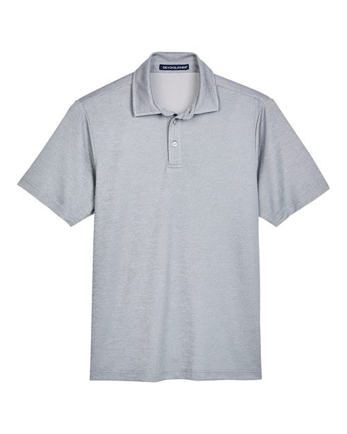 Men's CrownLux Performance® Address Mélange Polo - Grey Heather Front
