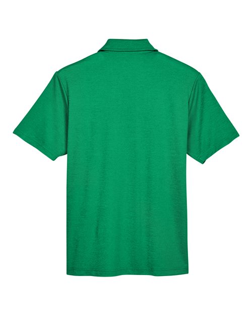 Men's CrownLux Performance® Address Mélange Polo - Kelly Green Heather Back