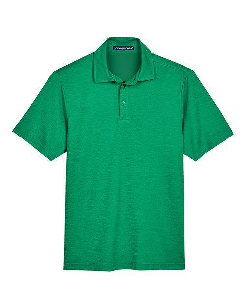 Men's CrownLux Performance® Address Mélange Polo - Kelly Green Heather Front