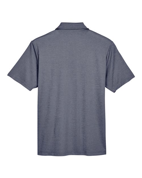 Men's CrownLux Performance® Address Mélange Polo - Navy Heather Back