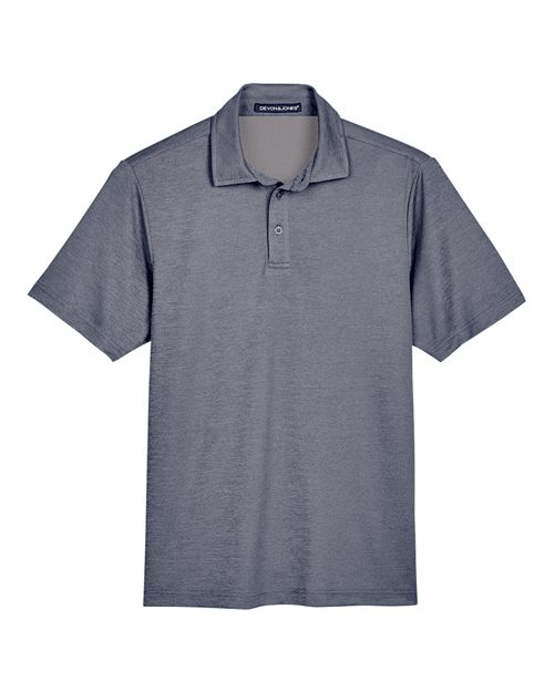 Men's CrownLux Performance® Address Mélange Polo - Navy Heather Front