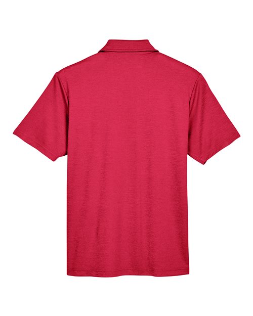 Men's CrownLux Performance® Address Mélange Polo - Red Heather Back