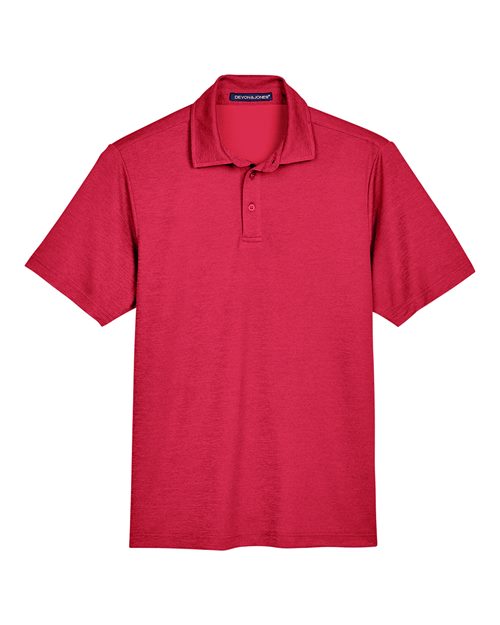 Men's CrownLux Performance® Address Mélange Polo - Red Heather Front