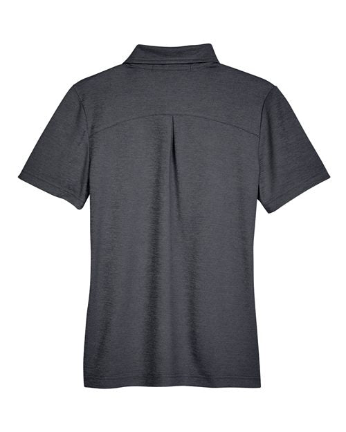 Women's CrownLux Performance® Address Melange Polo - Black Heather Back