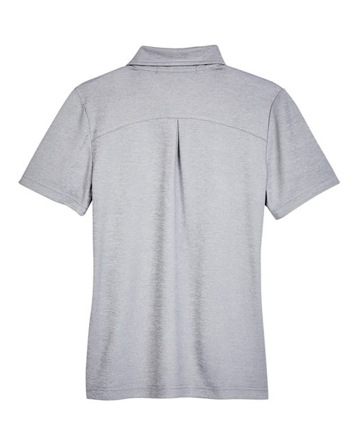 Women's CrownLux Performance® Address Melange Polo - Grey Heather Back