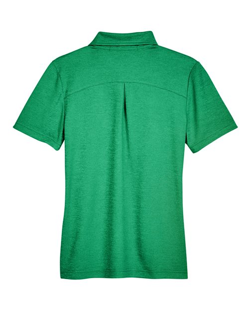 Women's CrownLux Performance® Address Melange Polo - Kelly Green Heather Back