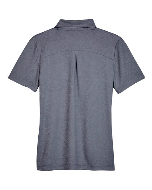 Women's CrownLux Performance® Address Melange Polo - Navy Heather Back