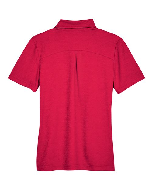 Women's CrownLux Performance® Address Melange Polo - Red Heather Back