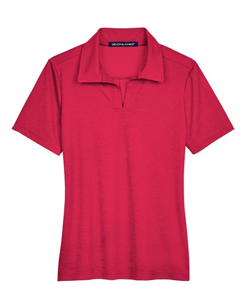 Women's CrownLux Performance® Address Melange Polo - Red Heather Front