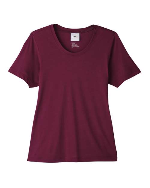 Women's Fusion ChromaSoft™ Performance T-Shirt - Burgundy Front