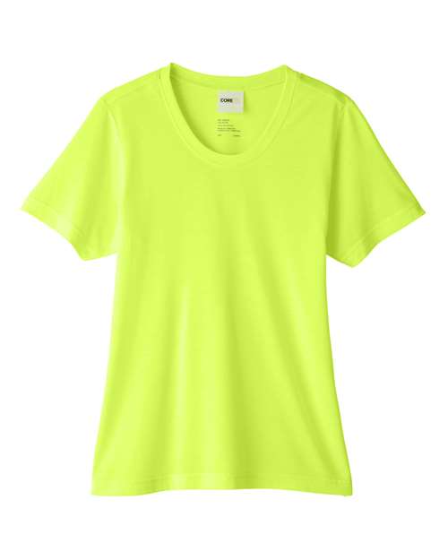 Women's Fusion ChromaSoft™ Performance T-Shirt - Safety Yellow Front
