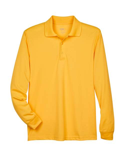 Men's Pinnacle Performance Long Sleeve Piqué Polo - Campus Gold Front
