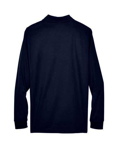 Men's Pinnacle Performance Long Sleeve Piqué Polo - Classic Navy Back
