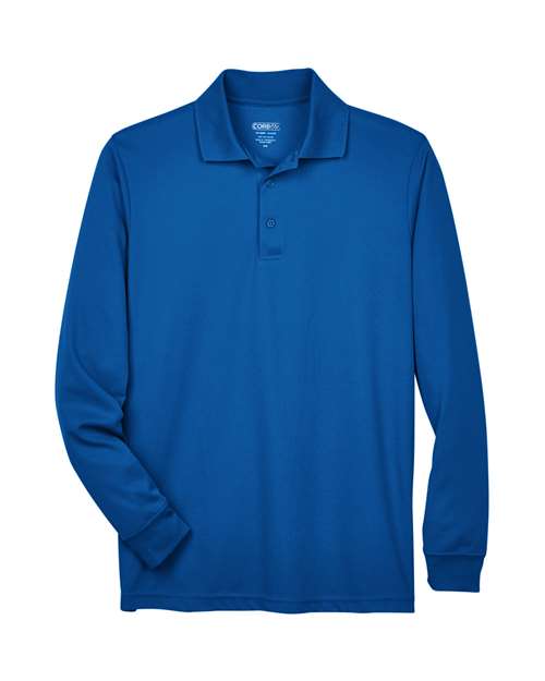 Men's Pinnacle Performance Long Sleeve Piqué Polo - True Royal Front