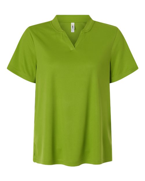 Women's Nova Performance Pique Polo - Acid Green Front