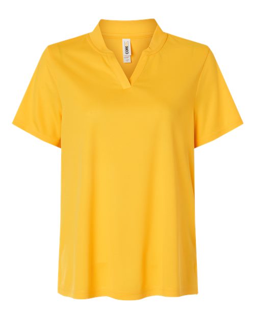 Women's Nova Performance Pique Polo - Campus Gold Front