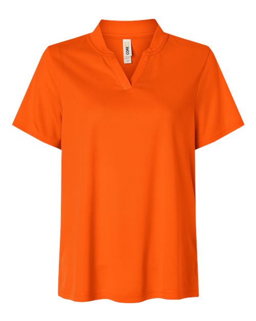 Women's Nova Performance Pique Polo - Campus Orange Front