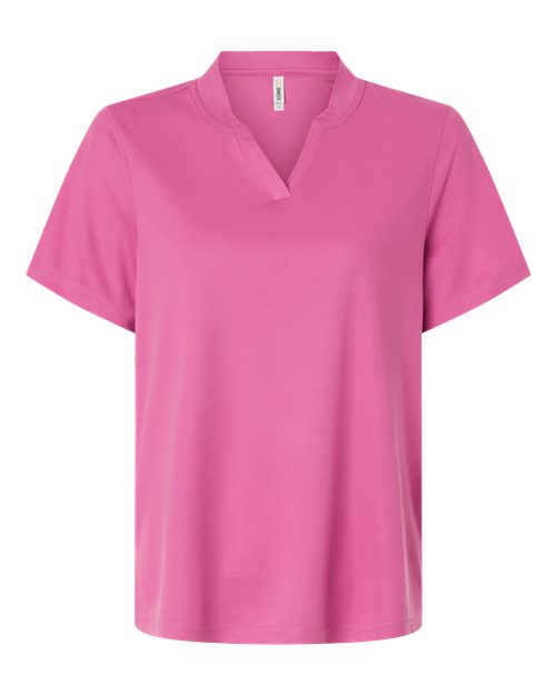 Women's Nova Performance Pique Polo - Charity Pink Front