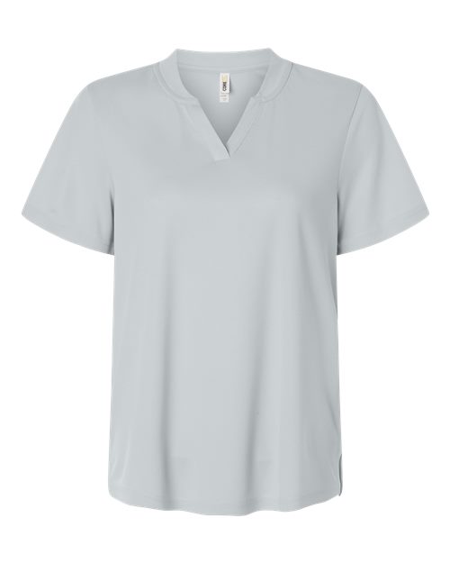 Women's Nova Performance Pique Polo - Platinum Front