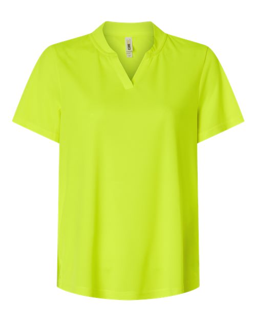 Women's Nova Performance Pique Polo - Safety Yellow Front