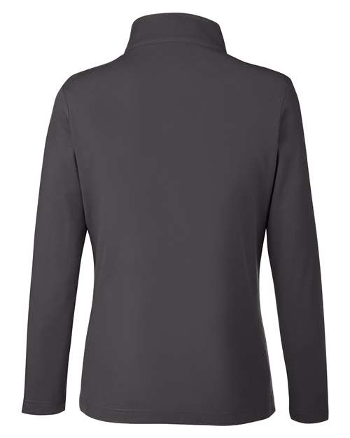 Women's Fusion ChromaSoft™ Pique Quarter-Zip Pullover - Carbon Back