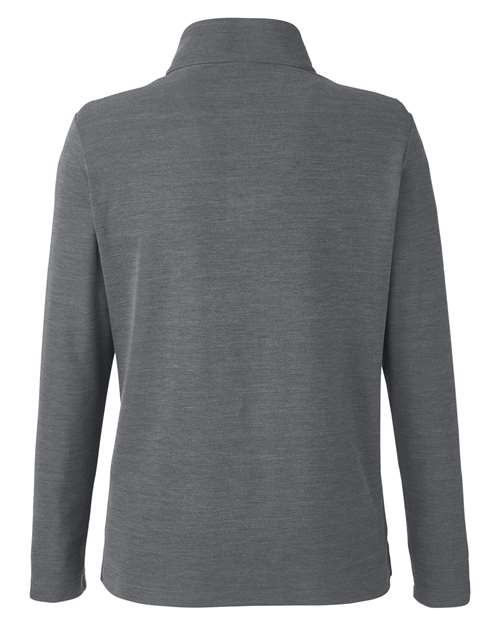 Women's Fusion ChromaSoft™ Pique Quarter-Zip Pullover - Carbon Heather Back