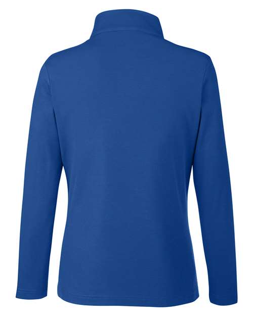 Women's Fusion ChromaSoft™ Pique Quarter-Zip Pullover - True Royal Back