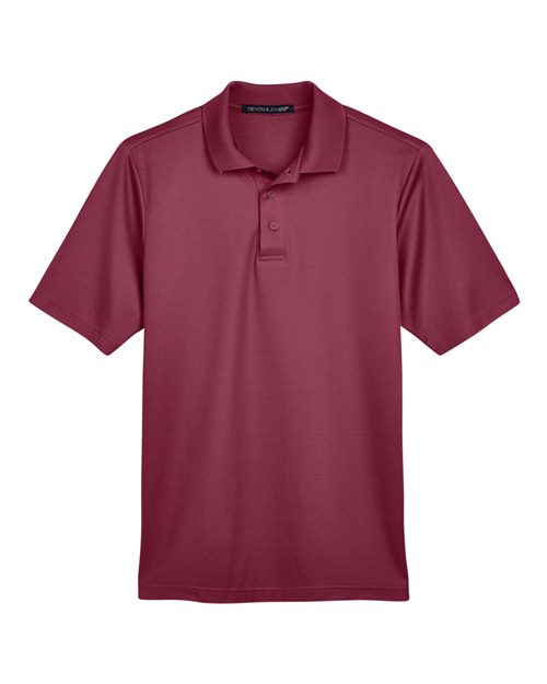 Men's CrownLux Performance® Plaited Polo - Burgundy Front